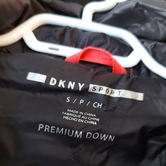 DKNY Sport | Quilted Wool Blend Hooded Duck Down Coat - Picture 2 of 7